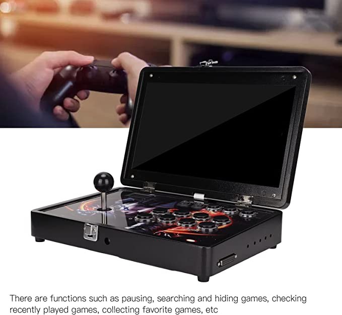 Bewinner Games arcade game console, 10600 games installed, support 3D 2D games 14 inch 1280x720 portable multifunctional metal shell game console (UK)